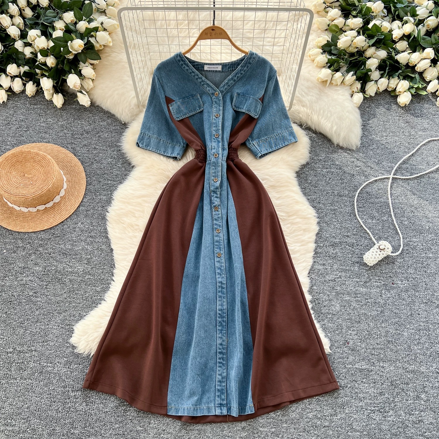 Only one for me denim dress DD93 images